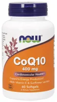 NOW Foods - Coenzyme Q10, Lecithin, Vitamin E, 400mg, 60 Softgeles