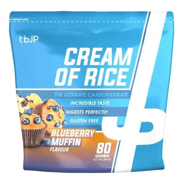 Trained by JP - Kleik Ryżowy, Cream of Rice, Blueberry Muffin, Proszek, 2000g
