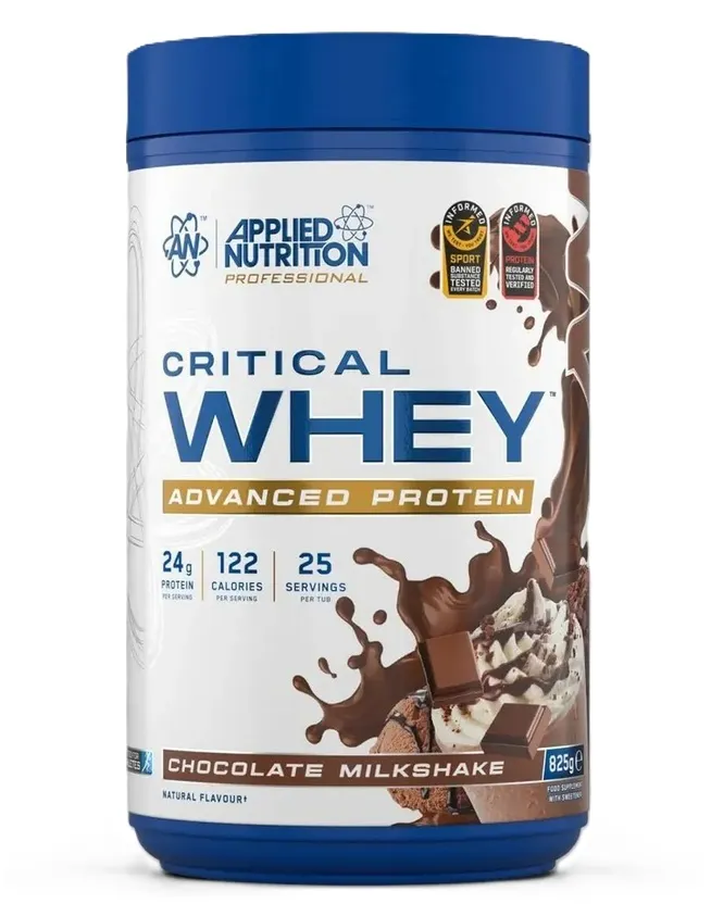 Applied Nutrition - Odżywka Białkowa, Critical Whey, Chocolate Milkshake, Proszek, 825g