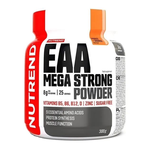 Nutrend - Aminokwasy, EAA Mega Strong Powder, Mango + Pomarańcza, Proszek 300g
