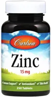Carlson Labs - Zinc, 15mg, 250 tablets