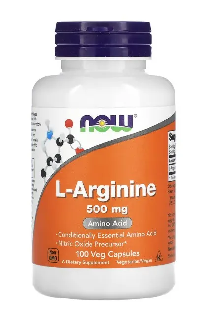 NOW Foods - L-Arginine, 500mg, 100 Capsules