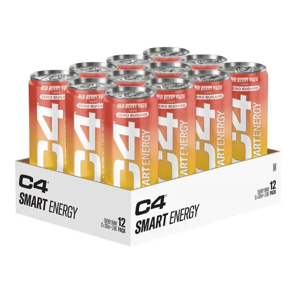 Cellucor - C4 Smart Energy, Red Berry Yuzu, Płyn, 12 x 330 ml