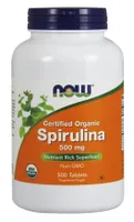 NOW Foods - Spirulina, Organic, 500mg, 500 tabletek