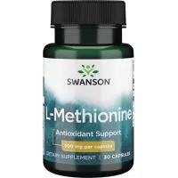 Swanson - L-Metionina, 500 mg, 100%, 30 kapsułek