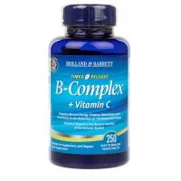 Holland & Barrett - B Complex + Witamina C, o Przedłużonym Uwalnianiu, 250 tabletek