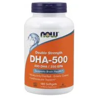 NOW Foods - DHA-500, Kwasy EPA DHA, 180 kapsułek miękkich