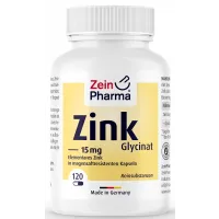 Zein Pharma - Cynk, Glicynian, Zinc Glycinate, 15mg, 120 kapsułek