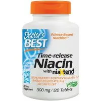 ﻿Doctor's Best - Niacyna z niaXtend, 500mg, 120 tabletek