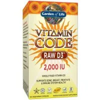 ﻿Garden of Life - Vitamin Code RAW, Witamina D3, 2000 IU, 120 vkaps