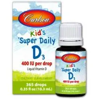 Carlson Labs - Kid's Super Daily D3, 400 IU, Płyn, 10 ml