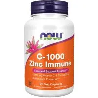 NOW Foods - Witamina C + Cynk, C-1000 Zinc Immune, 90 vkaps 