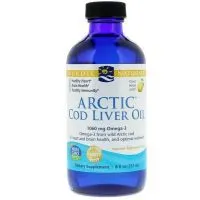 Nordic Naturals - Arctic Cod Liver, Tran z Dorsza, 1060mg, Cytryna, Płyn, 237 ml