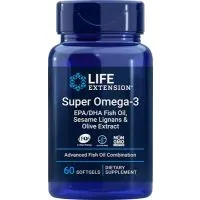 Life Extension - Super Omega-3 EPA / DHA z Lignanami Sezamowymi i Ekstraktem z Oliwek, 60 kapsułek miękkich