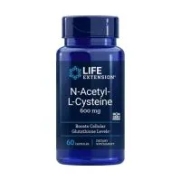 Life Extension - N-Acetyl-L-Cysteine, 600mg, 60 kapsułek wegetariańskich 