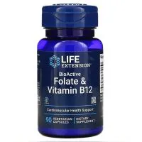 Life Extension - BioActive, Kwas Foliowy & Witamina B12, 90 vkaps