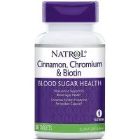 ﻿Natrol - Cynamon, Biotyna, Chrom, 60 tabletek