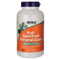 NOW Foods - Full Spectrum Minerals, Minerały bez Żelaza, 240 kapsułek