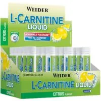Weider - L-Karnityna, Cytrus, Płyn, 20 x 25 ml