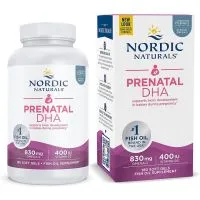 Nordic Naturals - Prenatal DHA, 830mg Omega 3 dla Kobiet w Ciąży, Bezsmakowe, 180 kapsułek miękkich
