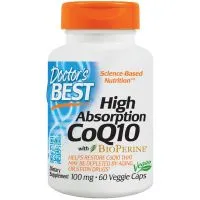 Doctor's Best - Koenzym CoQ10 + BioPerine, 100mg, 60 vkaps