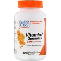 Doctor's Best - Witamina C, 250 mg, Orange Bliss, 120 żelek