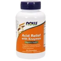 NOW Foods - Acid Relief + Enzymes, Regulator Kwasowości + Enzymy  60 żelek