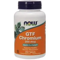 NOW Foods - Chrom, GTF Chromium, 200 mcg, 250 tabletek