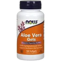 NOW Foods - Aloes, Aloe Vera Gels, 100 kapsułek miękkich