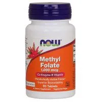 ﻿NOW Foods - Methyl Folate, 1000mcg, 90 tabletek