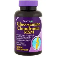﻿Natrol - Glukozamina, Chondroityna, MSM, 90 tabletek