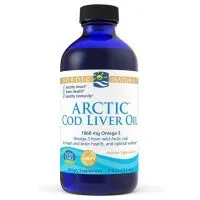 Nordic Naturals - Arctic Cod Liver, Tran z Dorsza, 1060mg, Bezsmakowy, Płyn, 237 ml