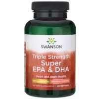 Swanson - Super EPA & DHA, Potrójna Moc, 60 kapsułek miękkich