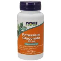 NOW Foods - Glukonian Potasu, Potassium Gluconate, 99mg, 100 tabletek