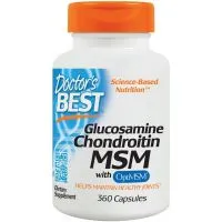 Doctor's Best - Glukozamina, Chondroityna, MSM + OptiMSM, 360 kapsułek