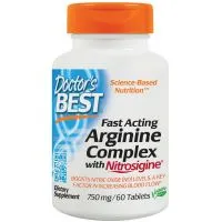 Doctor's Best - Fast Acting Arginine Complex with Nitrosigine, 750 mg, 60 tabletek