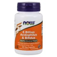 NOW Foods - 8 Billion Acidophilus & Bifidus, Probiotyk, 60 vkaps