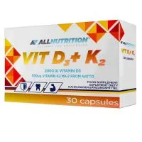 Allnutrition - Witamina D3 + K2, 30 kapsułek