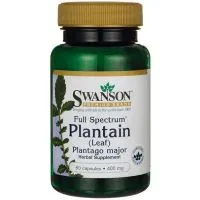 Swanson - Babka Lancetowata (liść) babki zwyczajnej, 400 mg, 60 kapsułek