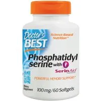 Doctor's Best - Fosfatydyloseryna, Phosphatidylserine + SerinAid, 100mg, 60 kapsułek miękkich
