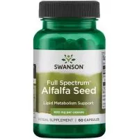 Swanson - Nasiona Alfalfa, 400mg, 60 kapsułek 