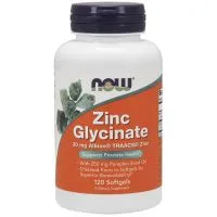 NOW Foods - Glicynian Cynku, Zinc Glycinate, 120 kapsułek miękkich