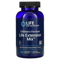 Life Extension - Children's Formula Life Extension Mix, Jagoda, 120 tabletek do żucia