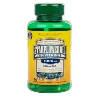 Holland & Barrett -  Starflower Oil, 1000mg + Witamina B6, 50 kapsułek