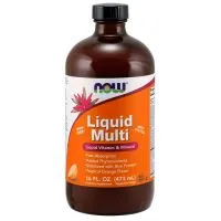 ﻿NOW Foods - Liquid Multi, Multiwitaminy, Pomarańcza, Płyn, 473 ml
