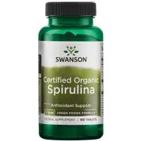 Swanson - Spirulina Certified Organic, 500mg, 180 tabletek