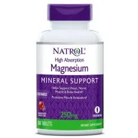 Natrol - Magnez Wysokoprzyswajalny, Żurawina i Jabłko, 60 tabletek do ssania