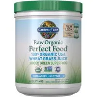Garden of Life - Raw Organic Perfect Food 100% Organic USA Wheat Grass Juice, Proszek, 240g