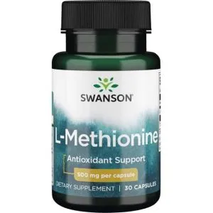 Swanson - L-Metionina, 500 mg, 100%, 30 kapsułek