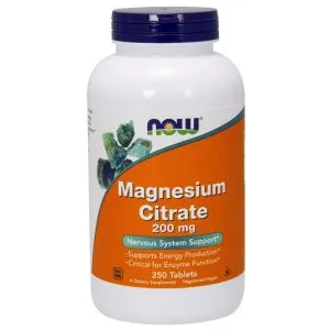 NOW Foods - Cytrynian Magnezu,  Magnesium Citrate, 200 mg, 250 tabletek